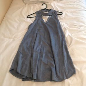 Suade Collared Scoop Neck Dress